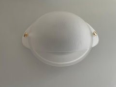 Lámpara de techo empotrable de cristal en forma de concha de tortuga, años 70, Alemania