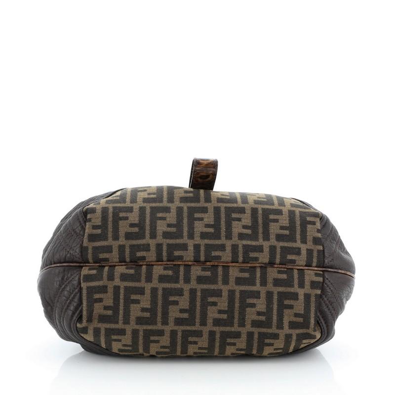 Tortoise Spy Bag Zucca Canvas and Leather Mini In Good Condition In NY, NY