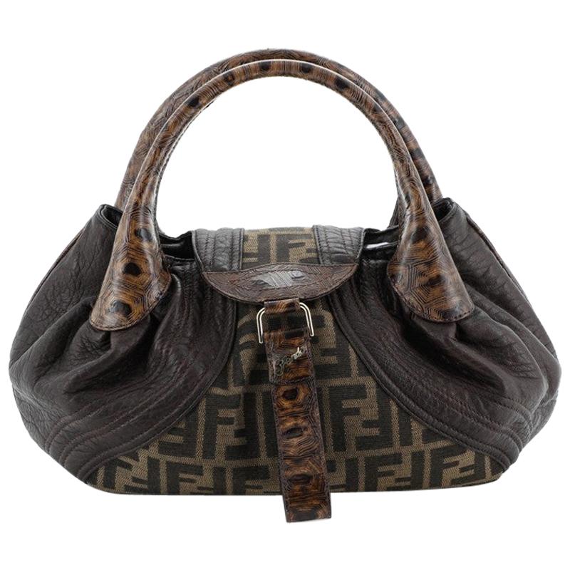 Tortoise Spy Bag Zucca Canvas and Leather Mini