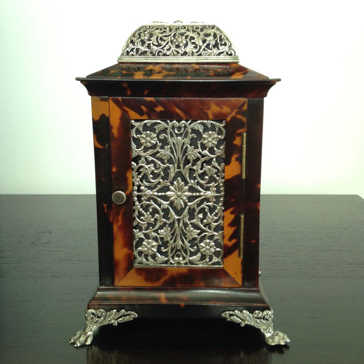 Tortoiseshell and Silver Carriage Clock, John Batson, London, circa 1890 For Sale 3