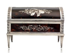 Tortoiseshell and Silver Jewellery Box William Comyns