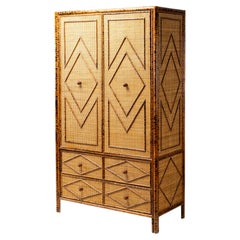 Tortoiseshell Bamboo & Rattan Wardrobe
