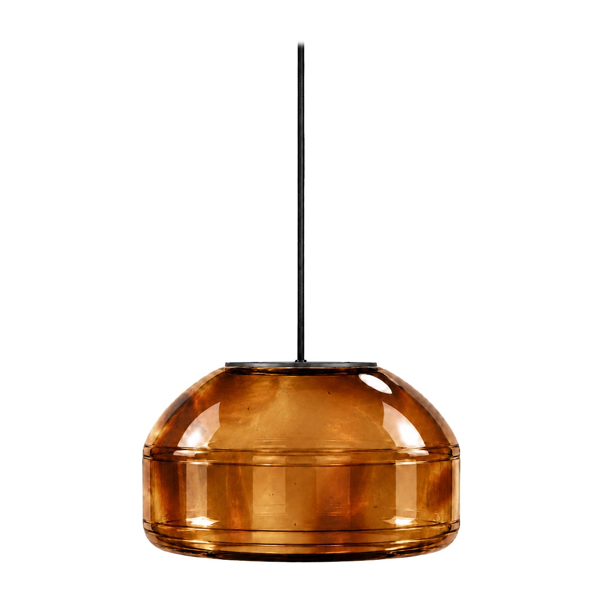 Lampada a sospensione in vetro soffiato color tartaruga – Lampada moderna e minimalista