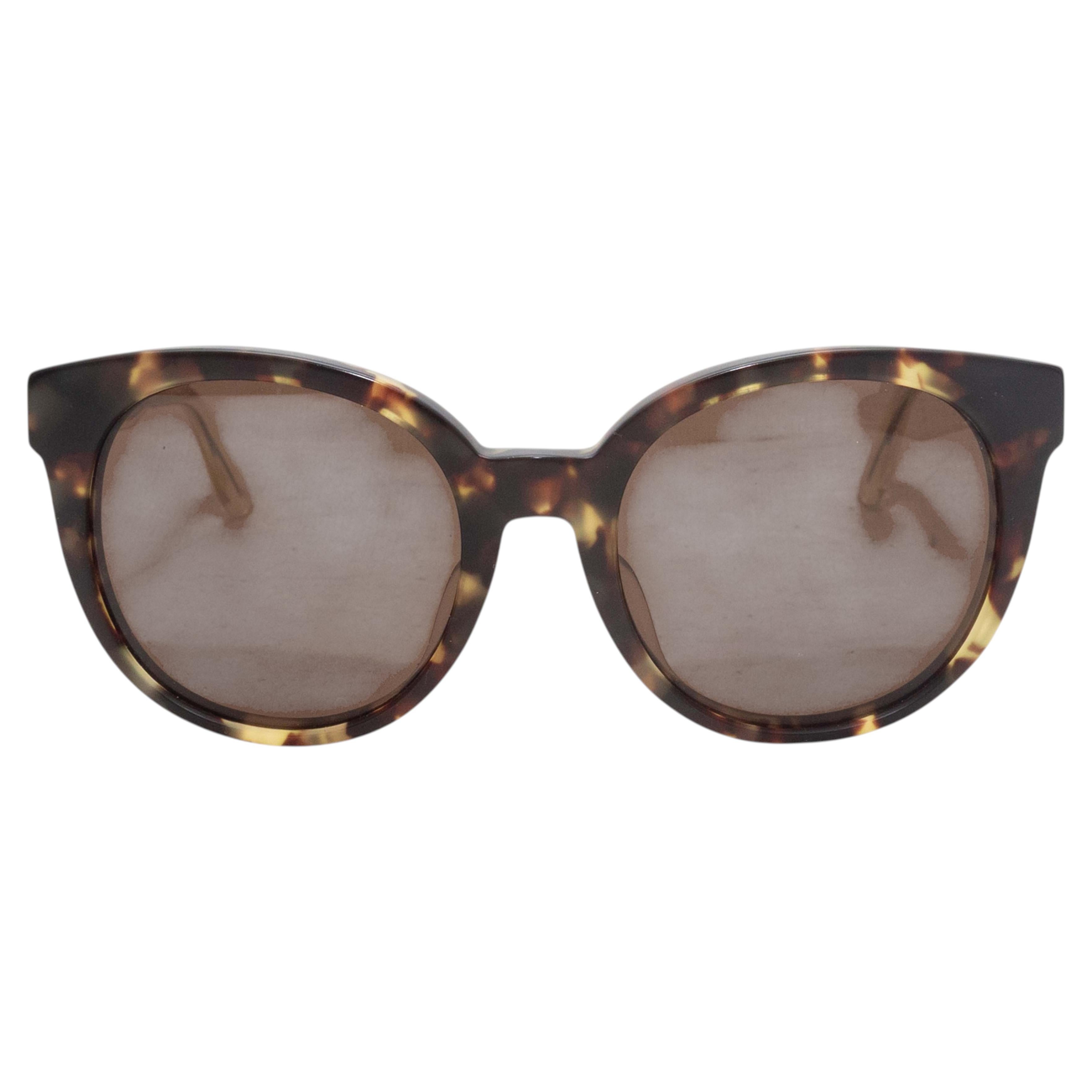 Occhiali da sole Cat-Eye Bottega Veneta tartarugati in vendita