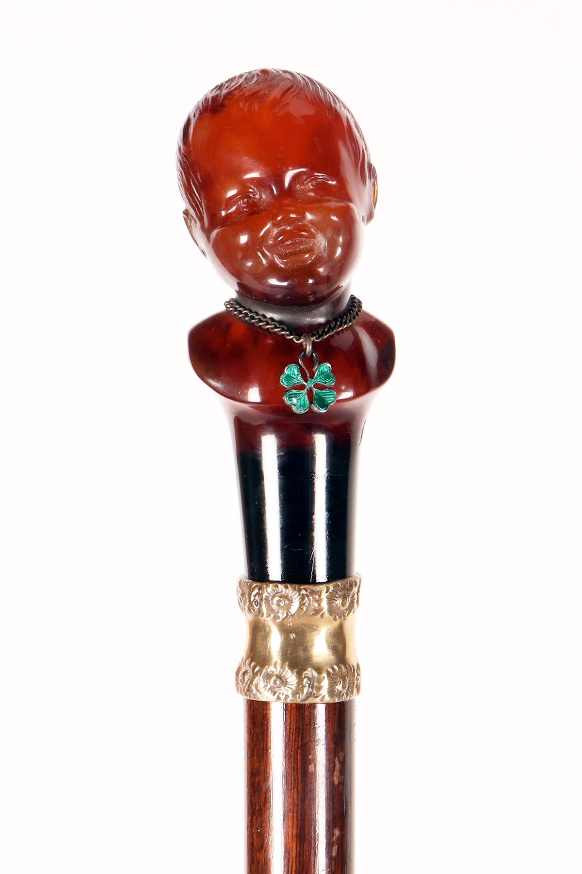 Français Canne bijou en écaille, signée Manolo-Arnould, France 1900. en vente