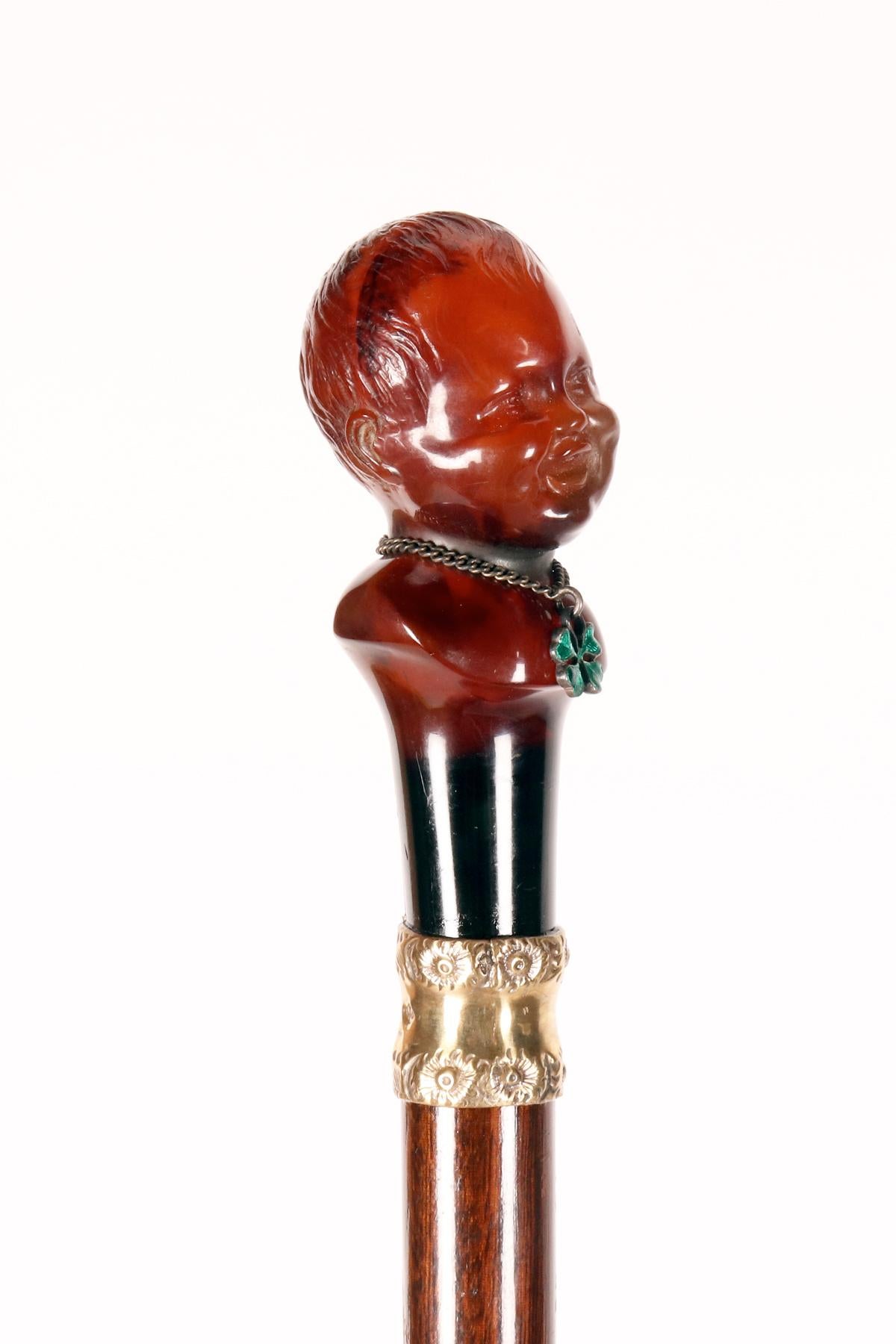 20ième siècle Canne bijou en écaille, signée Manolo-Arnould, France 1900. en vente