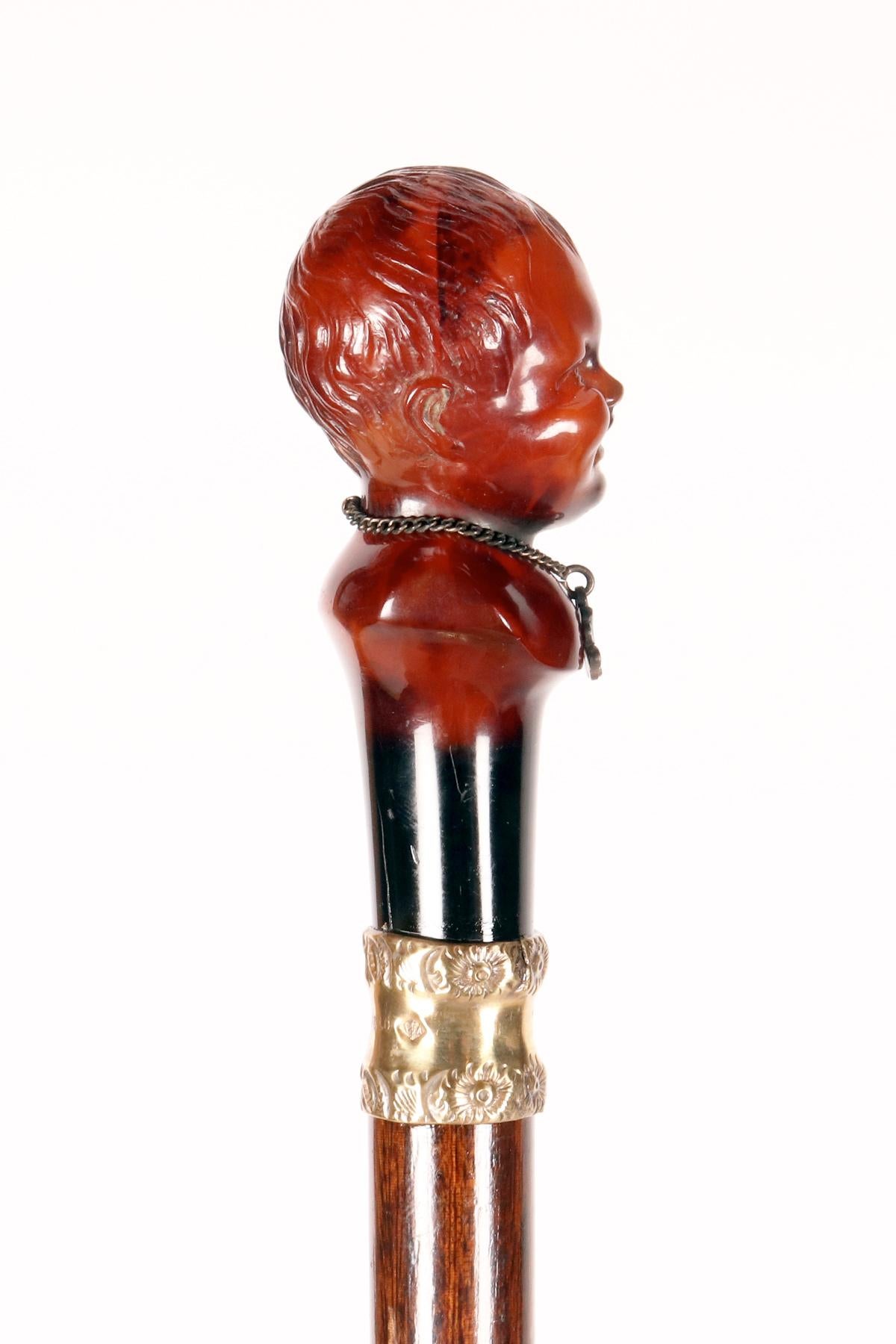 Métal Canne bijou en écaille, signée Manolo-Arnould, France 1900. en vente