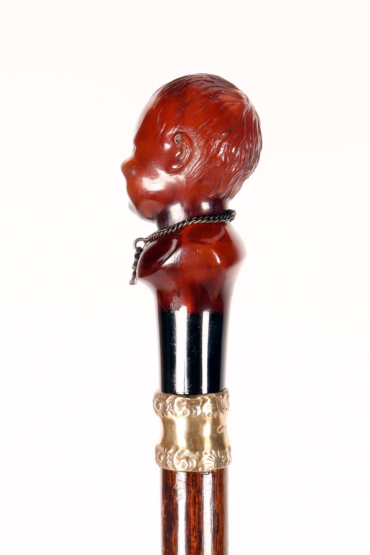 Canne bijou en écaille, signée Manolo-Arnould, France 1900. en vente 2
