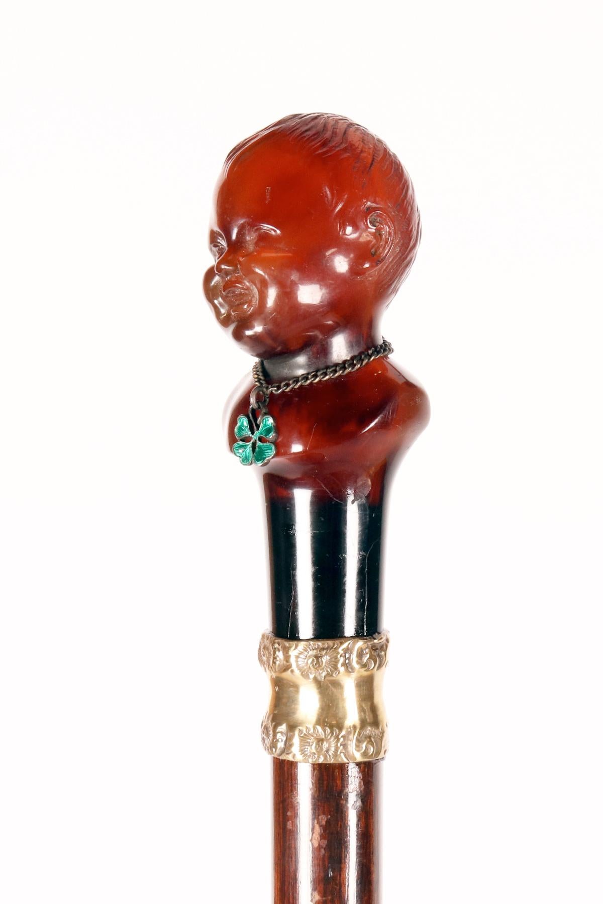 Canne bijou en écaille, signée Manolo-Arnould, France 1900. en vente 3