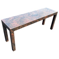 Tortoiseshell Laminate Parsons Sofa Table