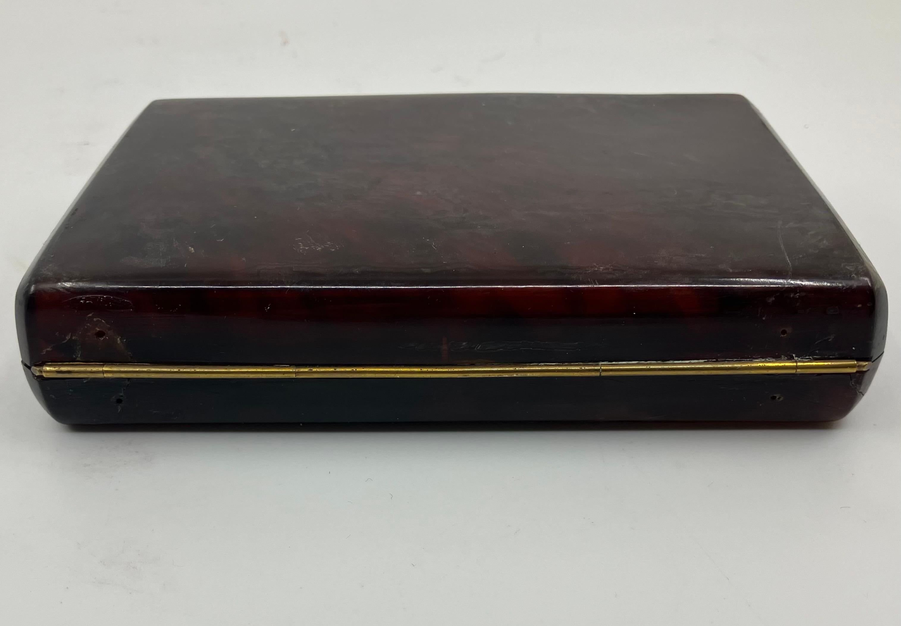 Caja Minaudiere de carey en venta 5