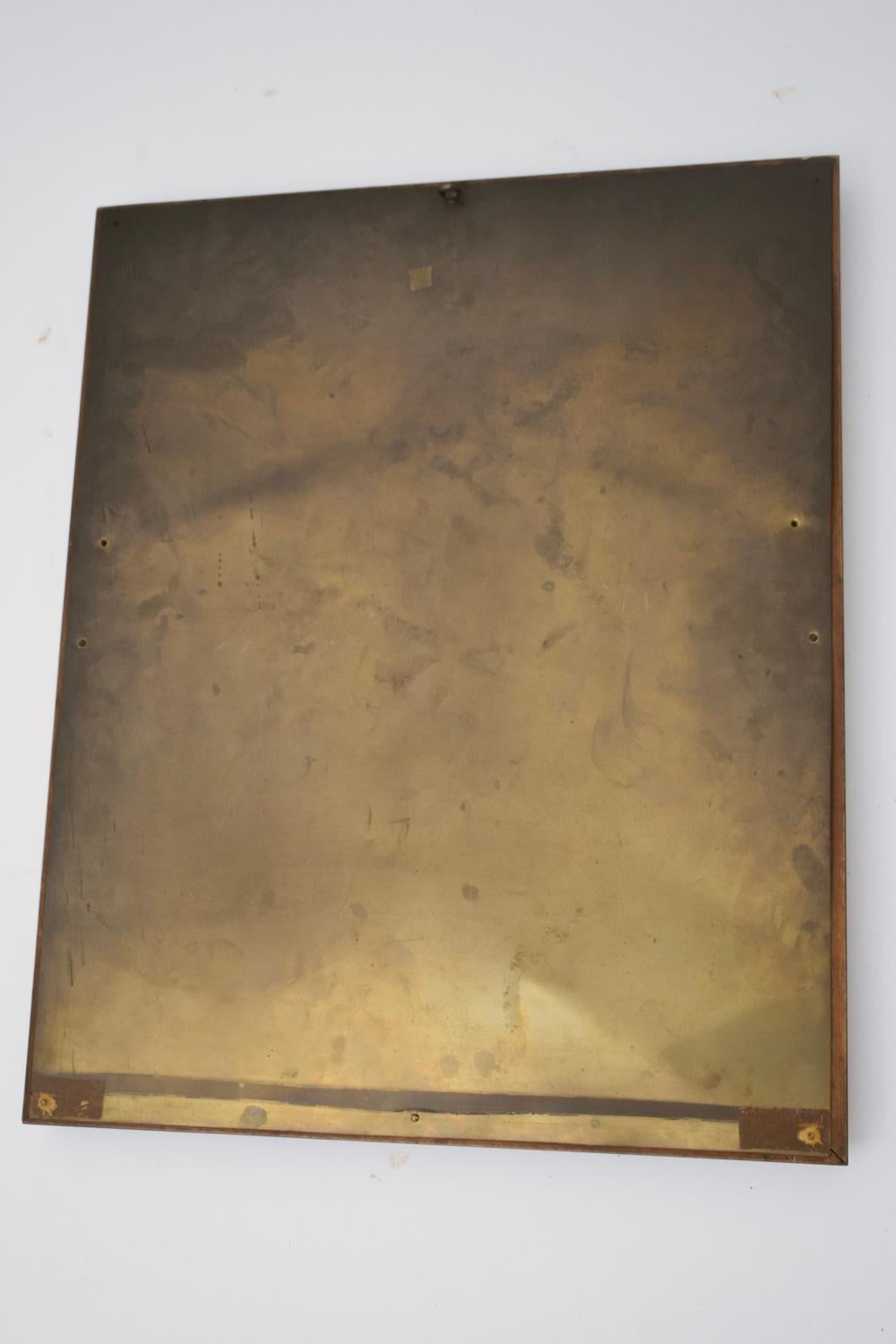 Mirror made of a wooden frame covered with turtle shell. Belgium, 1910s.