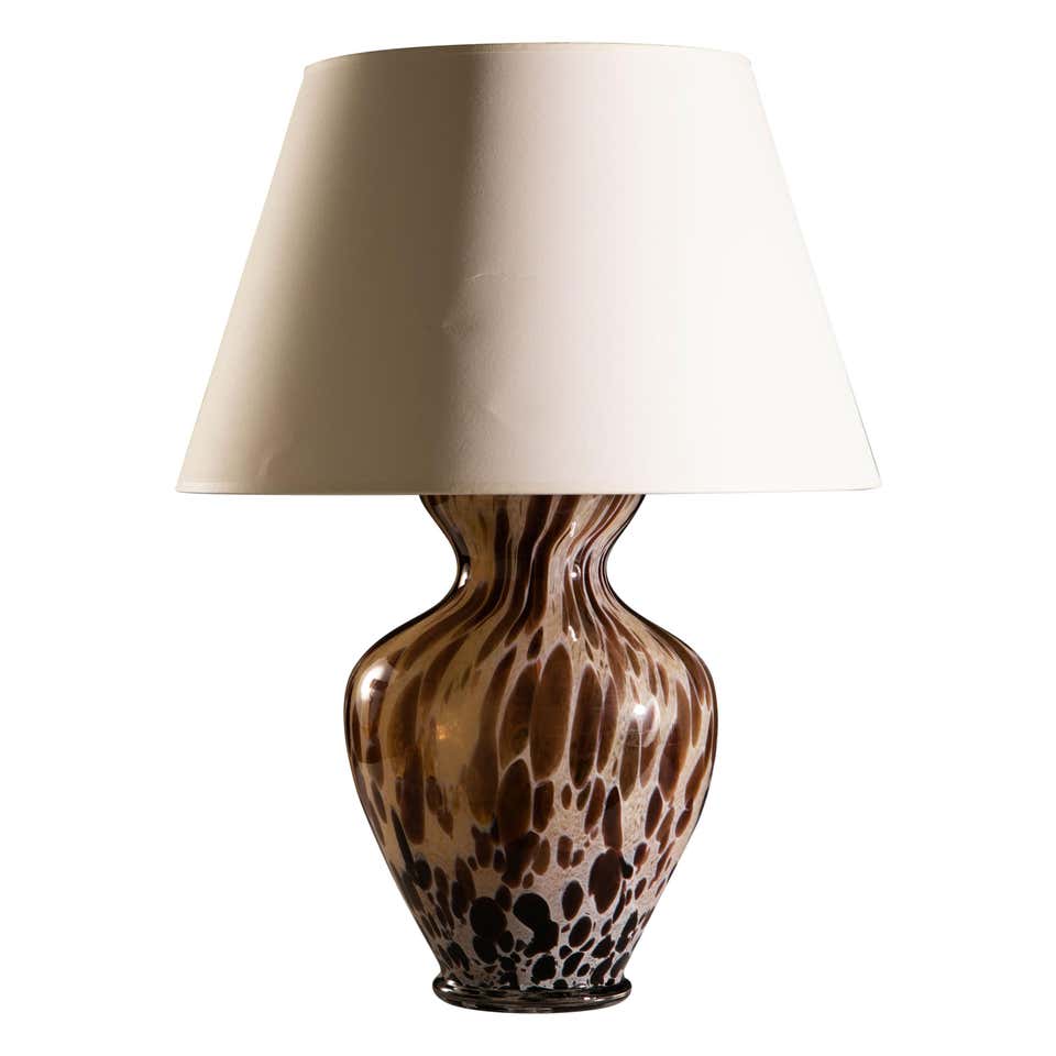 Tortoiseshell Murano Glass Vase as a Table Lamp at 1stDibs ...