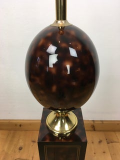 Tortoiseshell Ostrich Egg Floor Lamp Maison Le Dauphin, France