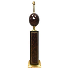 Tortoiseshell Ostrich Egg Floor Lamp Maison Le Dauphin, France