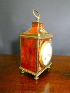 Tortoiseshell Pendule D’Officier Mantel Clock