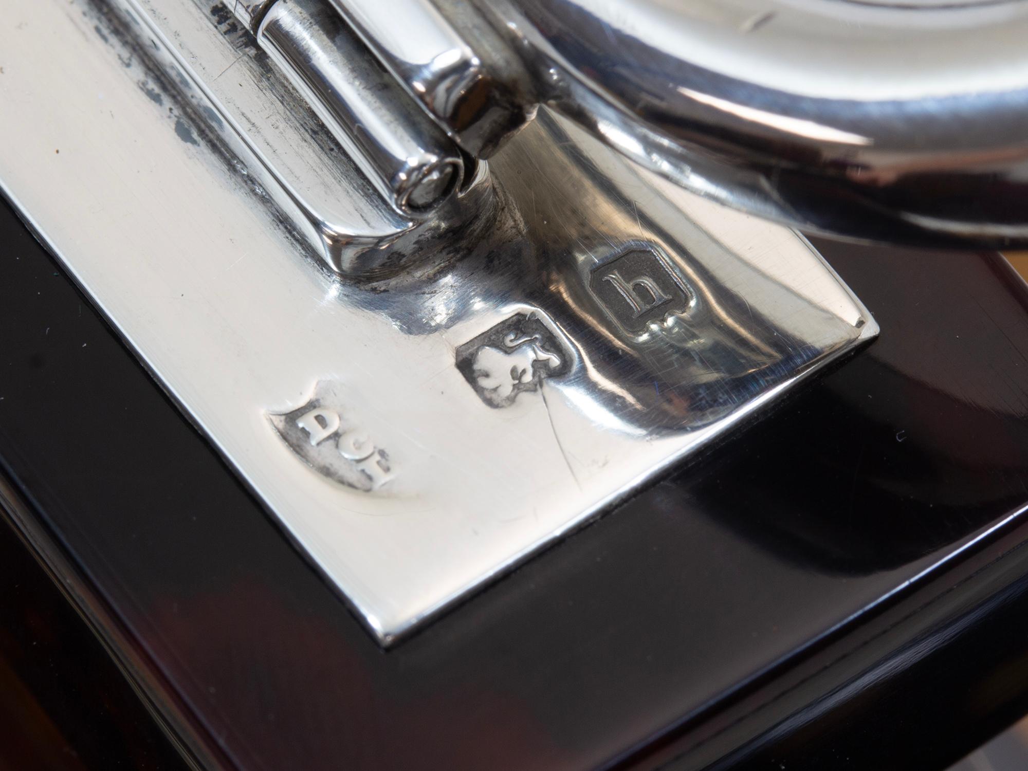 Orologio in tartaruga e argento Douglas Clock Co. in vendita 6