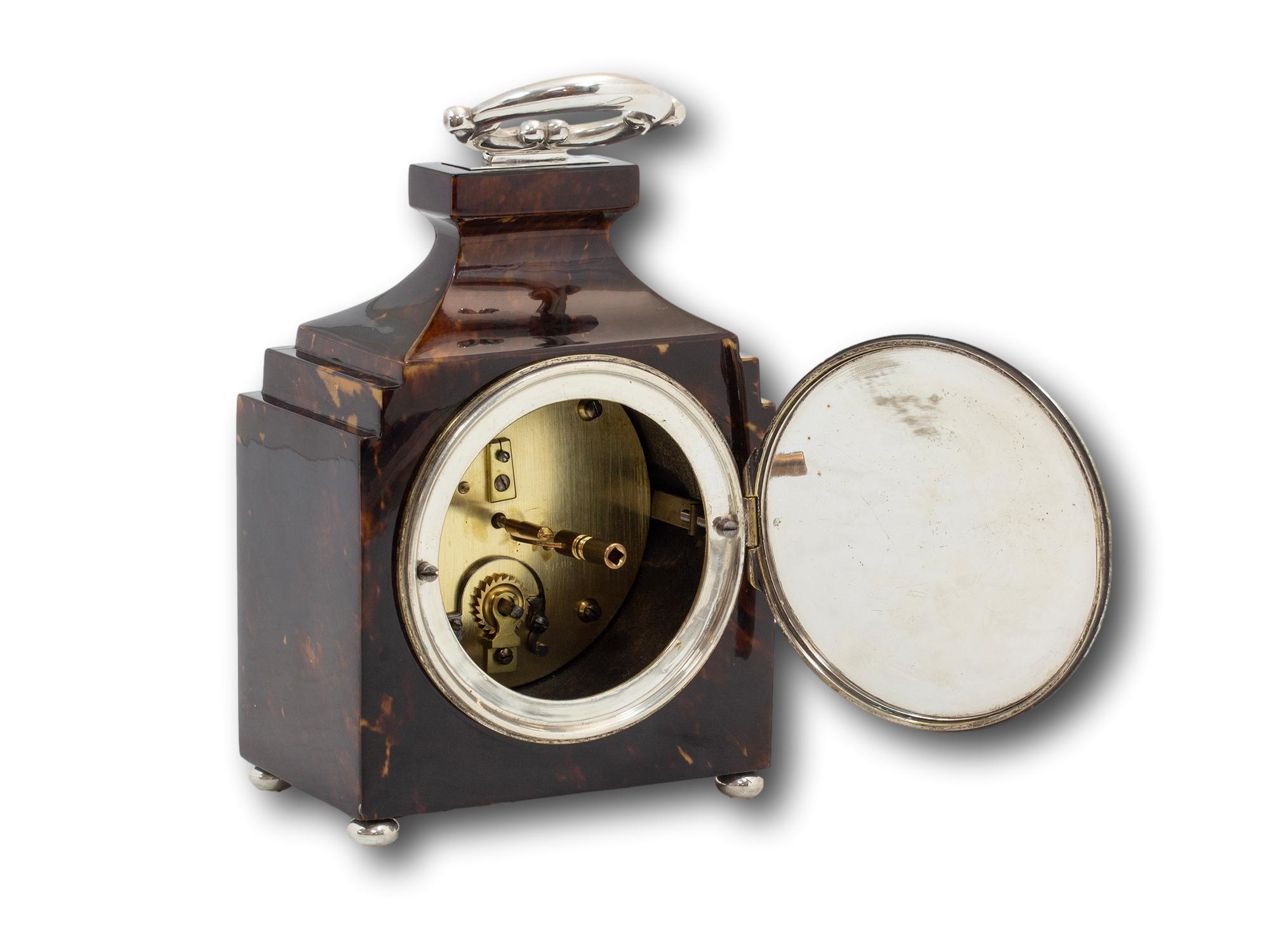 Argento Orologio in tartaruga e argento Douglas Clock Co. in vendita