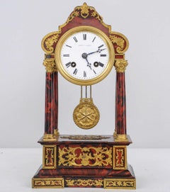 Tortoiseshell Table clock by Leroy a Paris