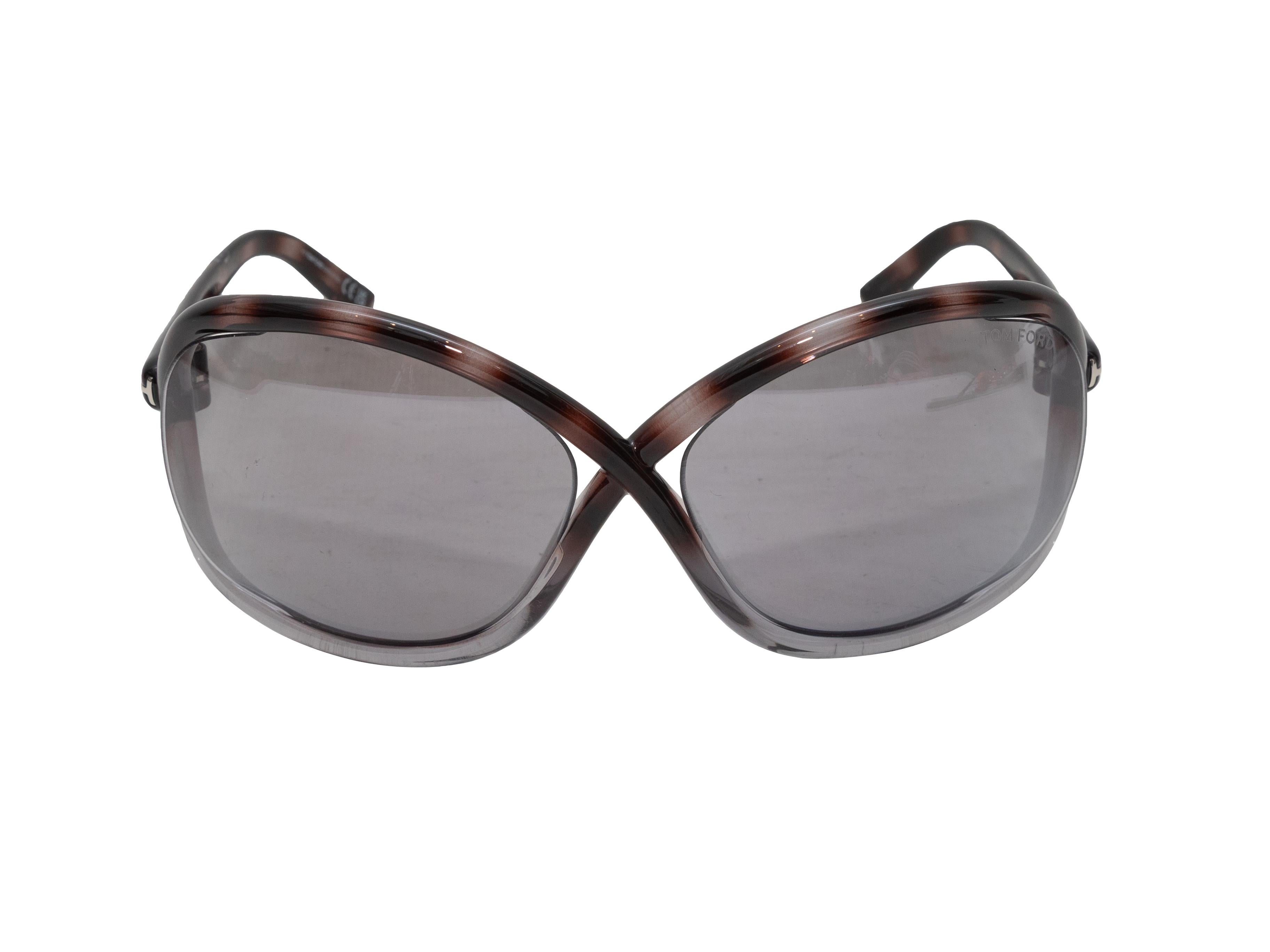 Tom Ford Sonnenbrille in Übergröße aus Schildpatt (Grau) im Angebot