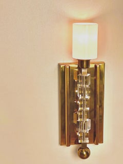 Tortona Brass Lampshade Wall Sconce Mid-Century Modern Lighting