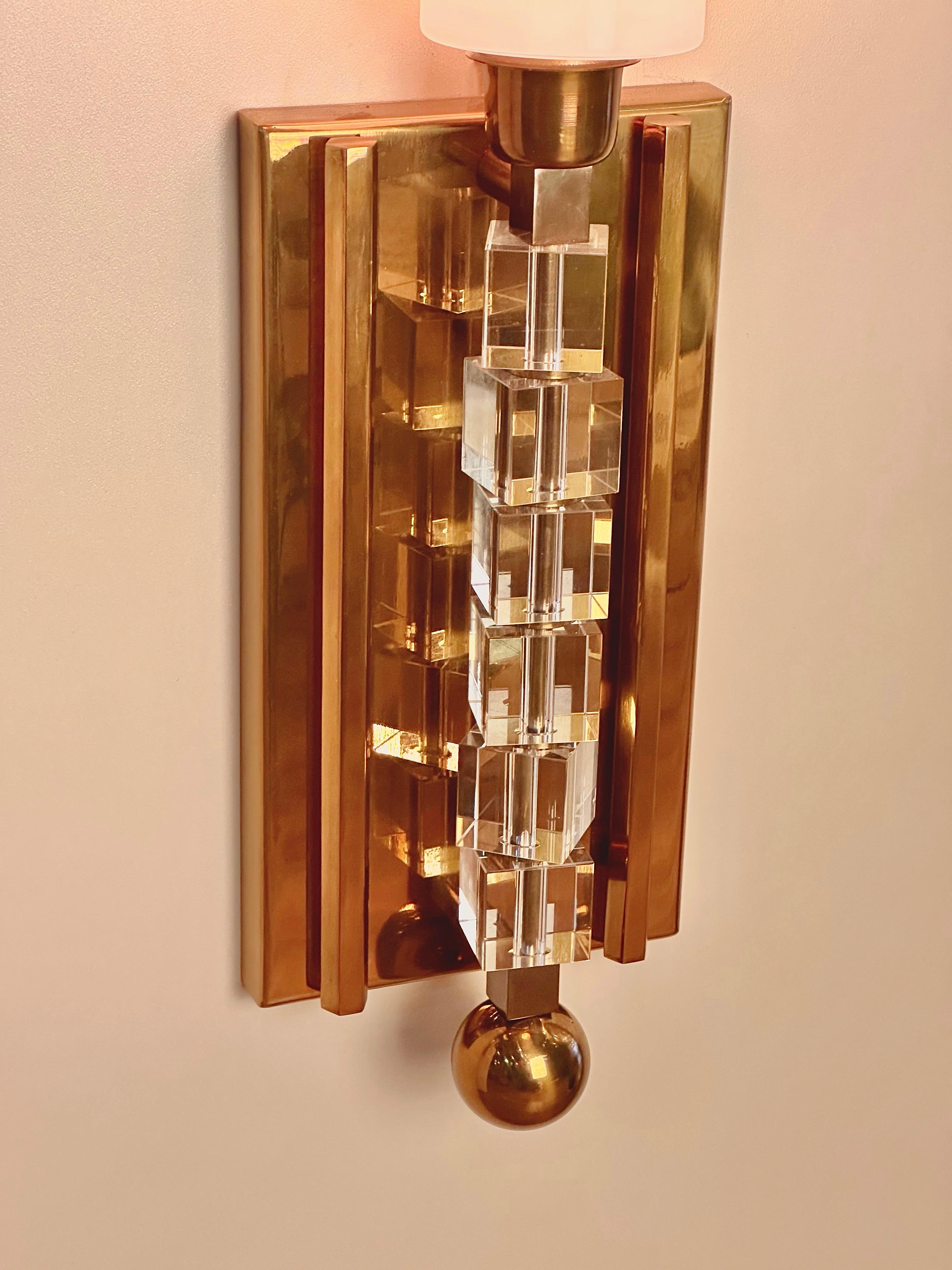 Tortona Brass Lampshade Wall Sconce Mid-Century Modern Lighting In New Condition For Sale In İstiklal, TR