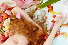 Flora 08 - Trompe l'Oeil Nude Floral Interior Design Ophelia Portrait