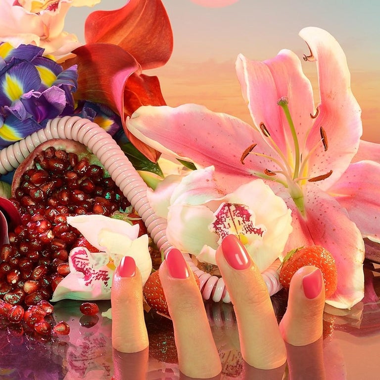 Galatea 2 - Flora, Nature, Still life, Lilies, Telephone, Pomegranate, Nude - Pop Art Photograph by Tortora & Travezan