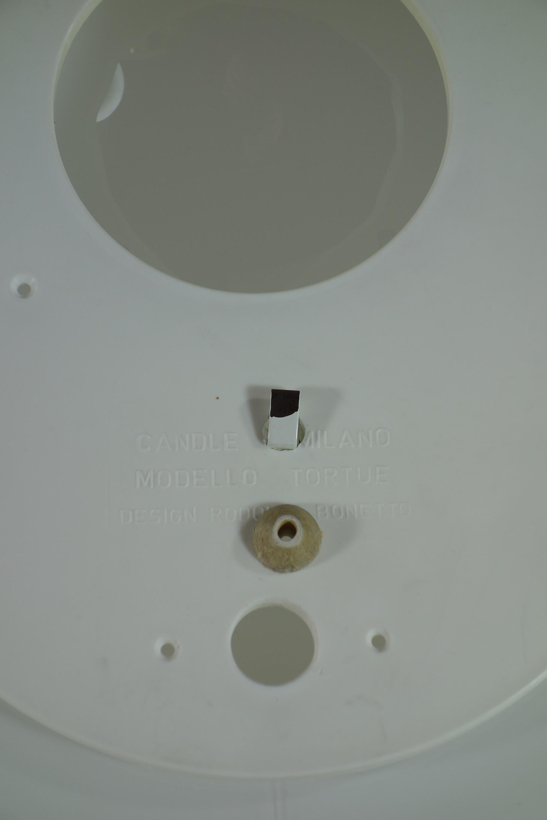 Lampe murale Tortue Rodolfo Bonetto, design italien de l'ère spatiale, lot de 2 en vente 1