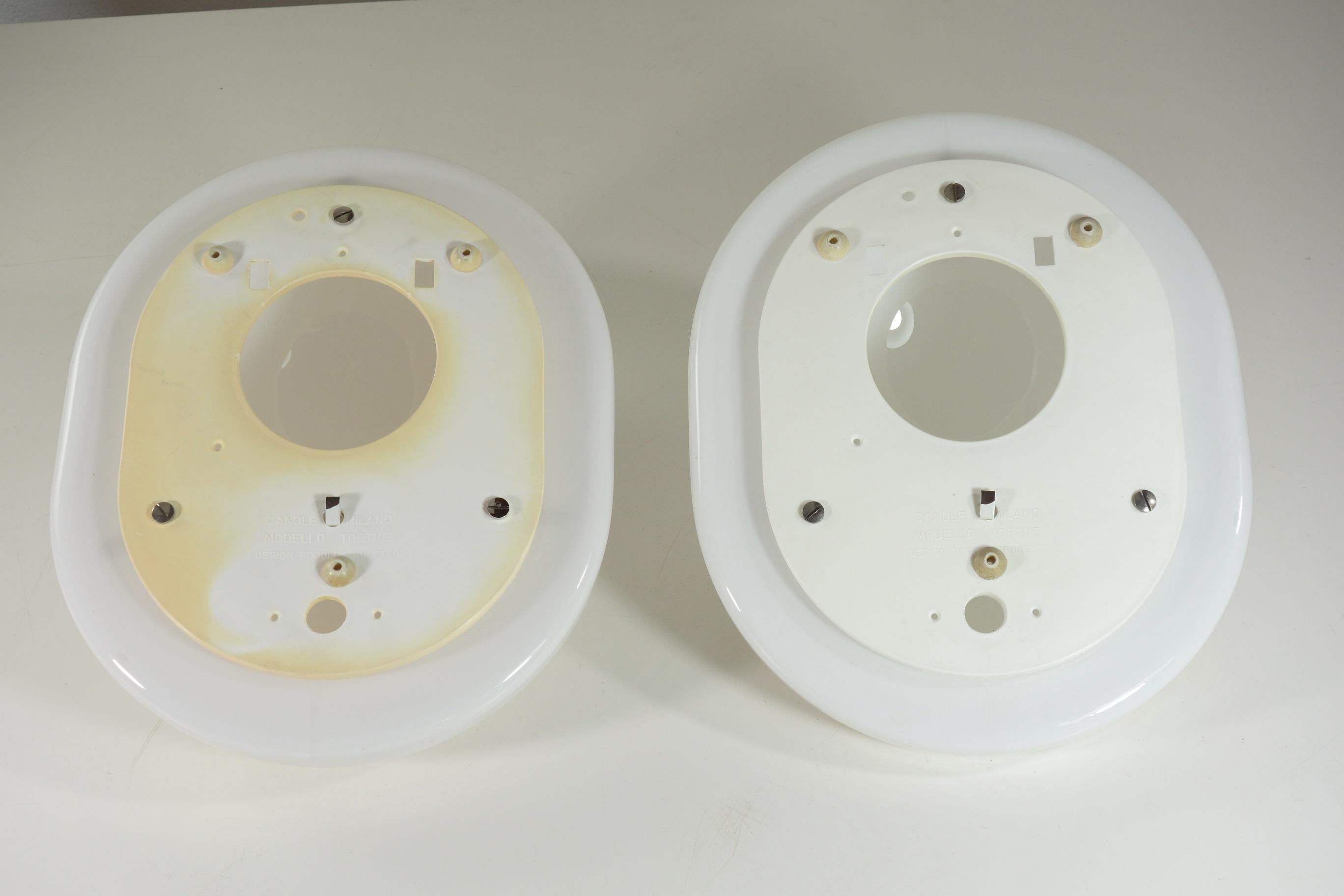 Lampe murale Tortue Rodolfo Bonetto, design italien de l'ère spatiale, lot de 2 en vente 2