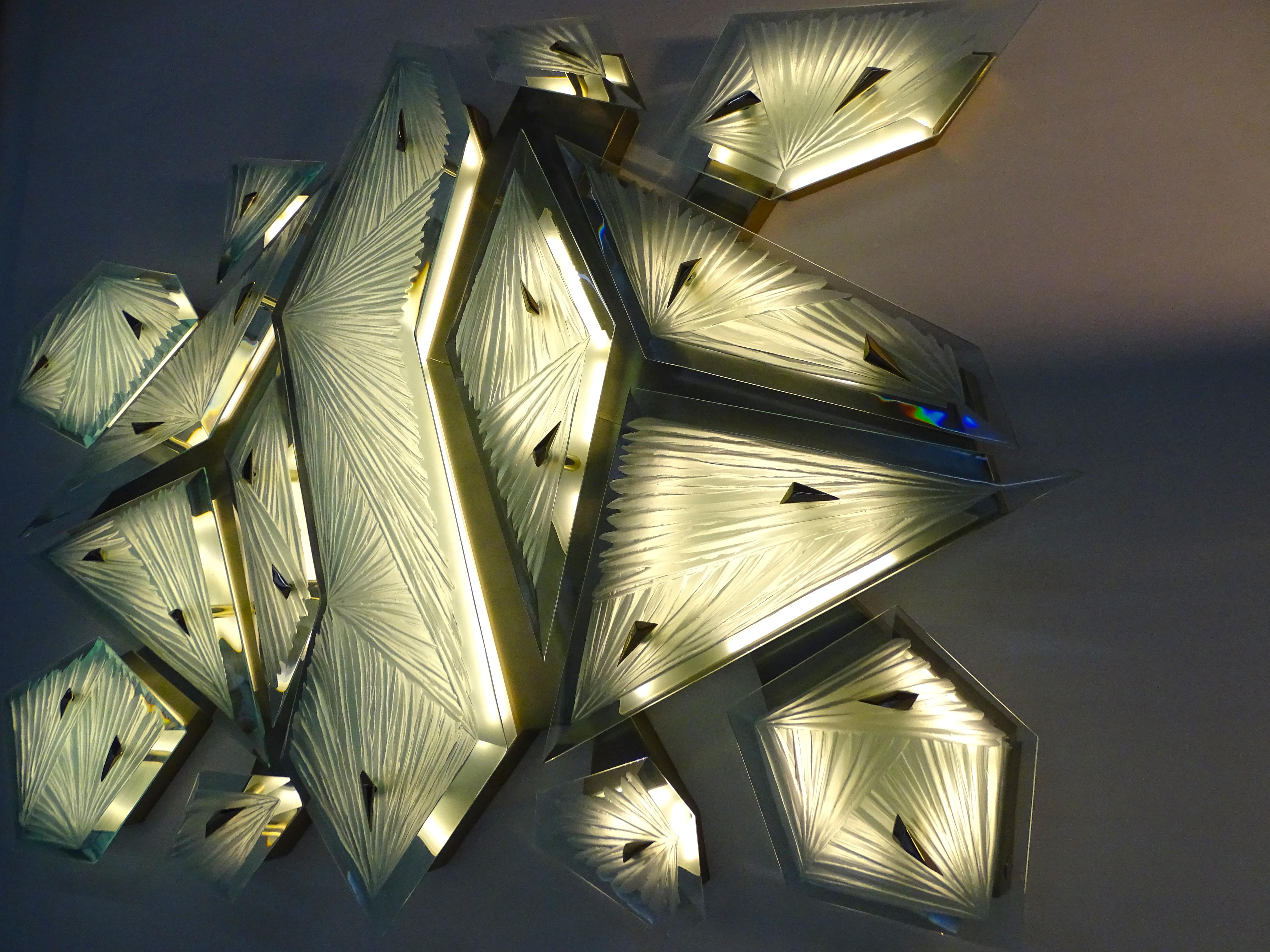 Italian ''Tortuga'' Light Sculpture Wall For Sale