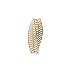 Petite suspension « Toru » en contreplaqué de bambou peint d'un seul côté, par David Trubridge