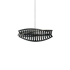 Toru Small Pendant Lamp in 2 Sides Painted Bamboo Plywood by David Trubridge