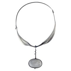 Torun Bulow Hube for George Jensen Sterling Quartz Necklace, C. 1975