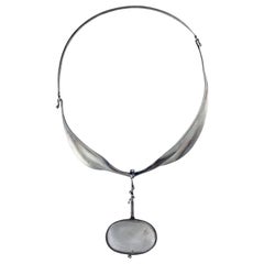 Torun Bulow Hube for George Jensen Sterling Quartz Necklace C. 1975