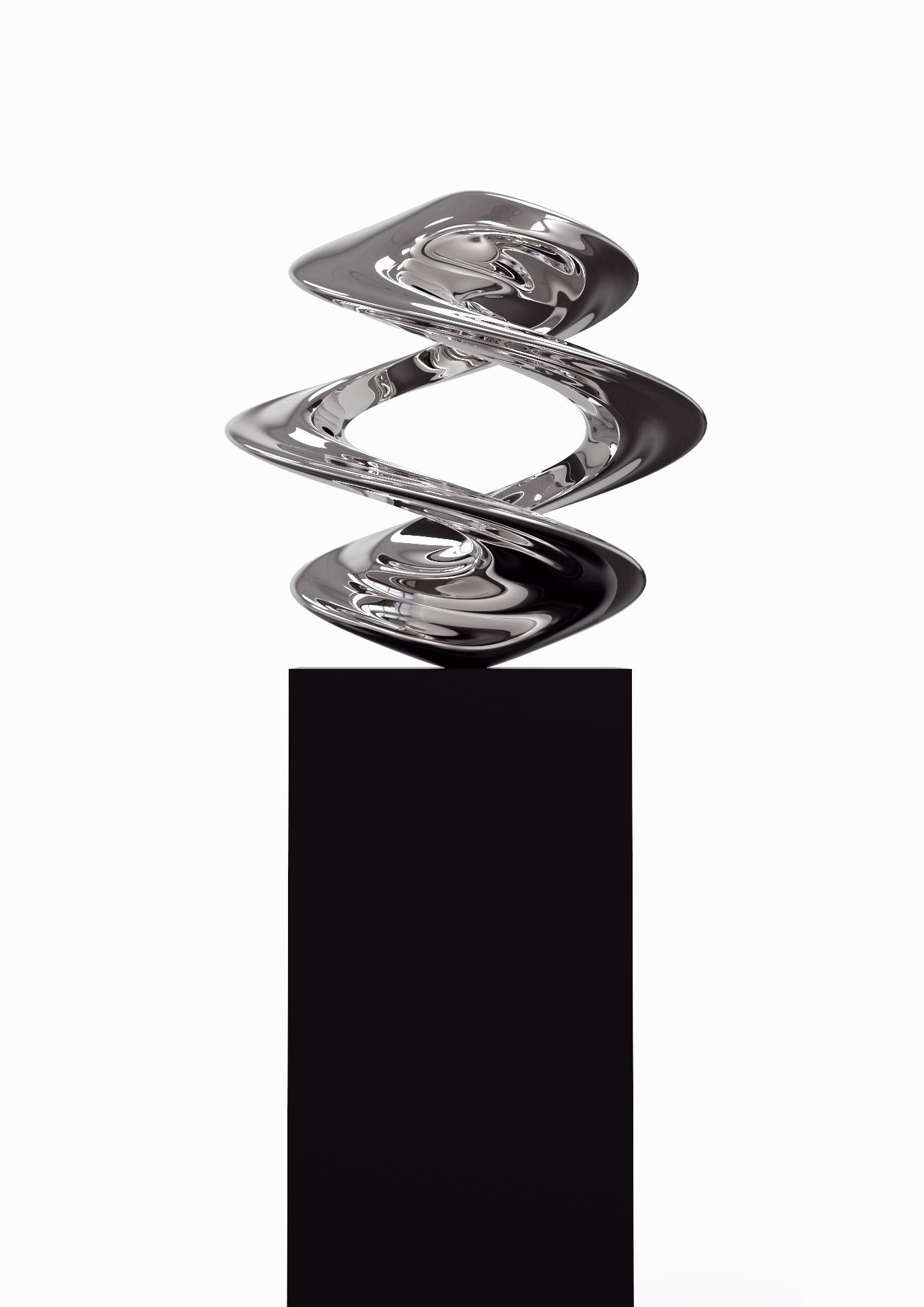 XXI secolo e contemporaneo Scultura astratta in acciaio inox lucidato Torus Spiralis in vendita