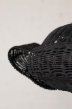 Torus Woven Pendant Light in Black Reed