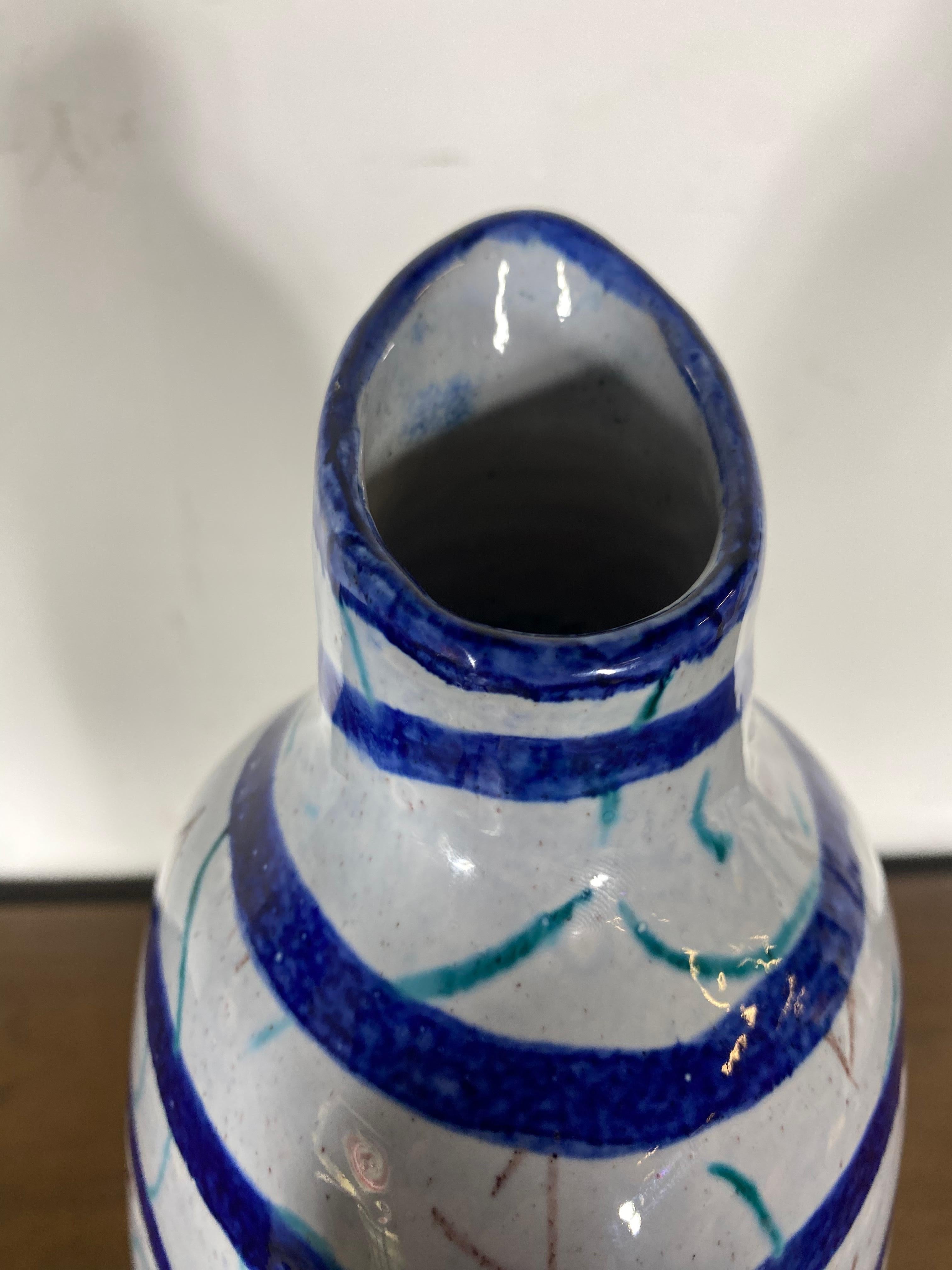 Hand-Crafted Torviscosa Bottle/ vase .Classic Italian Modernist Design  For Sale