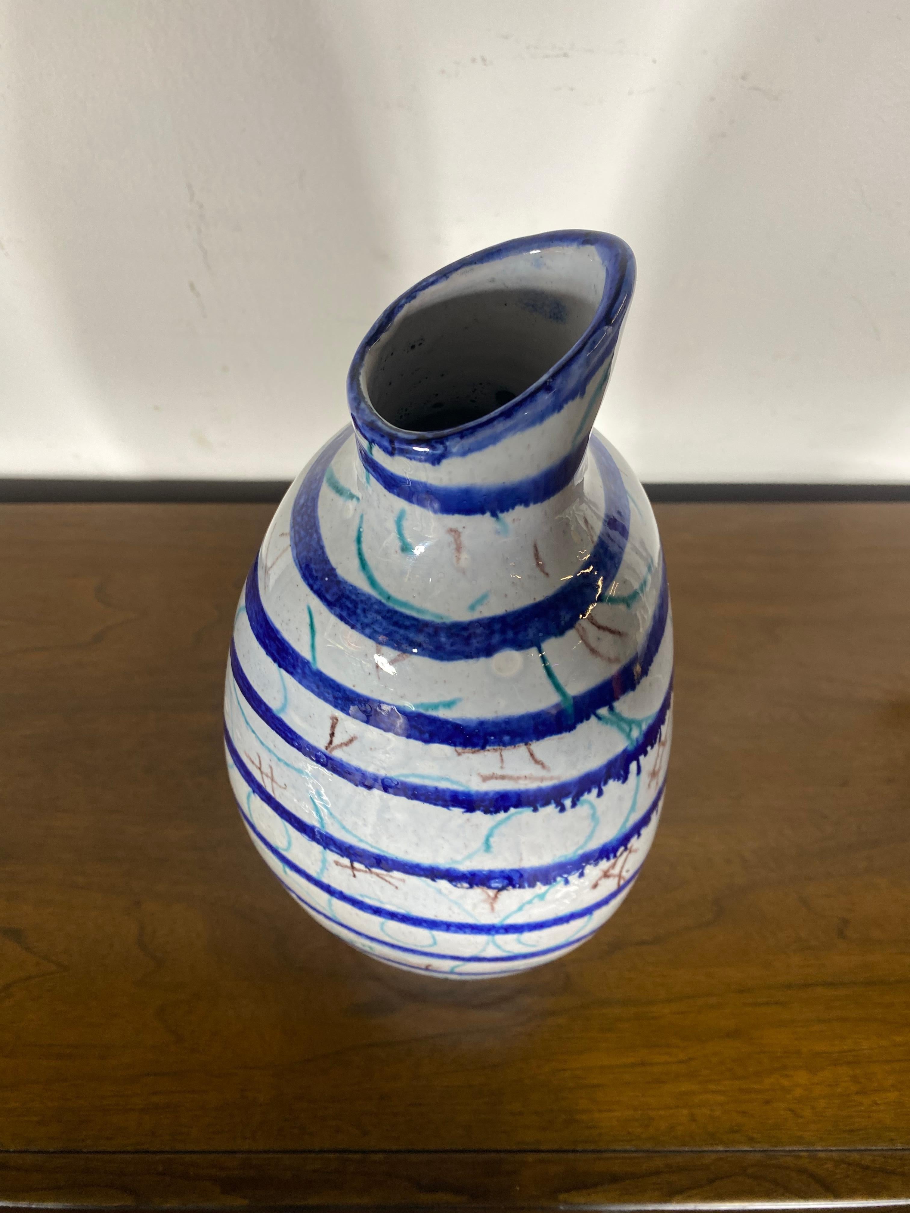 Ceramic Torviscosa Bottle/ vase .Classic Italian Modernist Design  For Sale