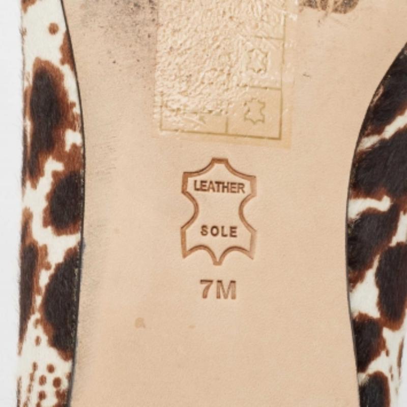 Tory Burch Mocassins Tory Charm en cuir et poils de veau imprimé animal Taille 37.5 Pour femmes en vente