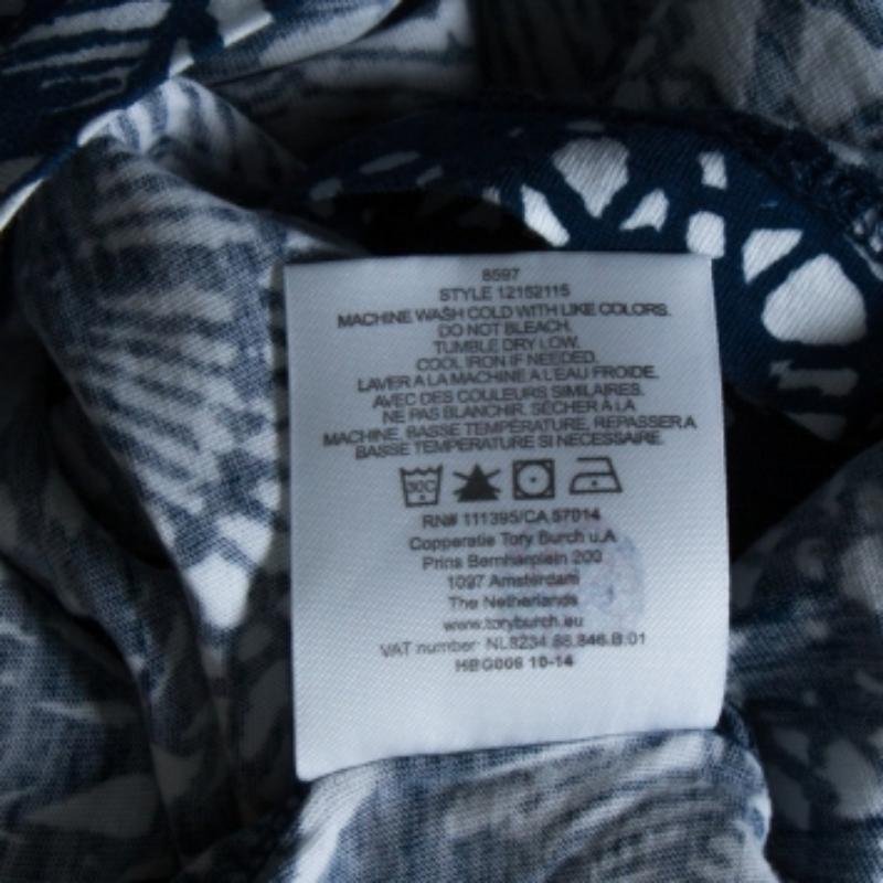 Camiseta de algodón pima con estampado de atrapasueños azul mar Báltico M de Tory Burch Gris en venta