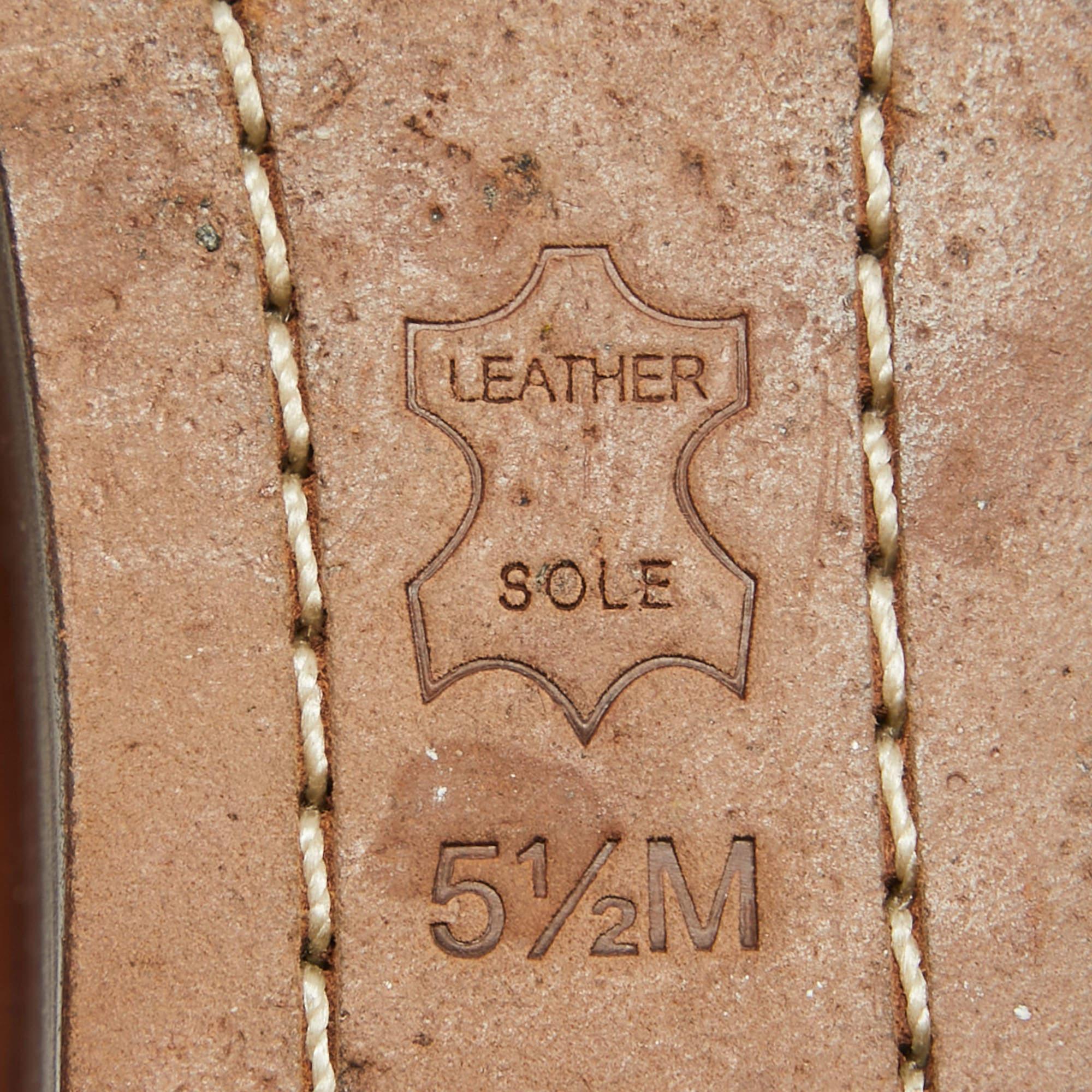 Tory Burch Beige/Schwarz Canvas und Leder Plattform Slide Sandalen Größe 36 im Angebot 4