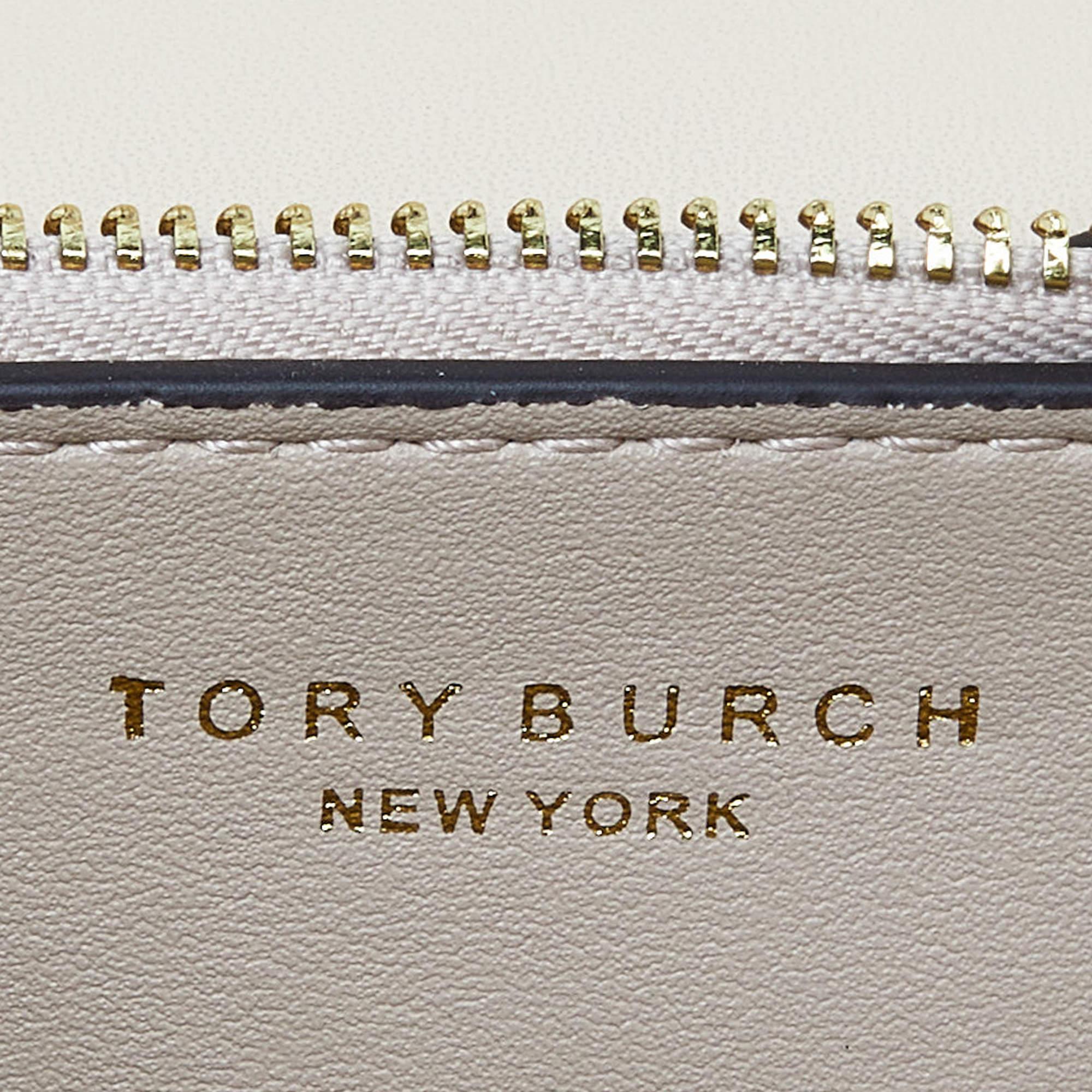 Tory Burch Beige Embossed Leather Small Eleanor Crossbody Bag 3