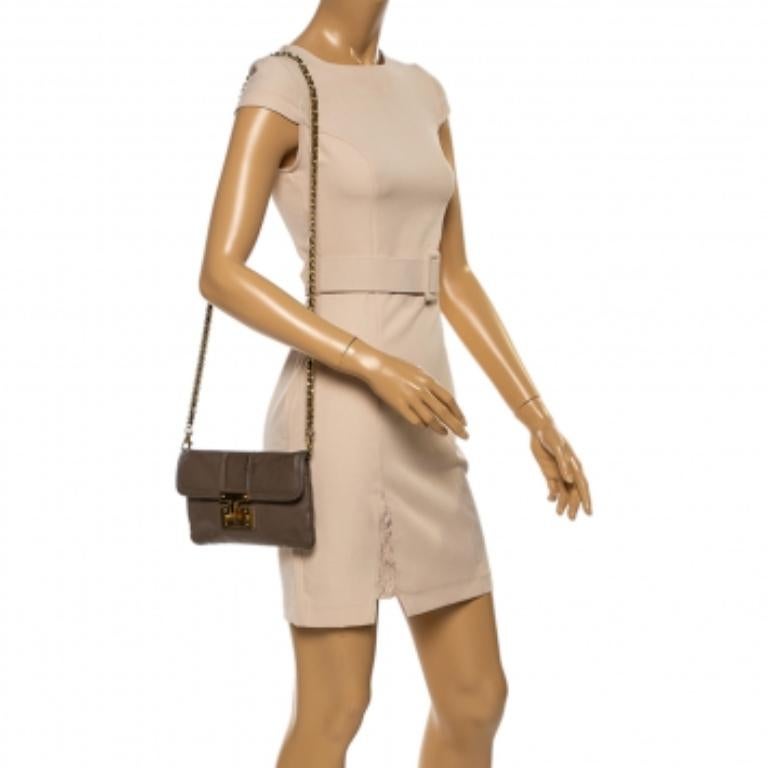 Tory Burch Beige Leather Crossbody Bag For Sale 4