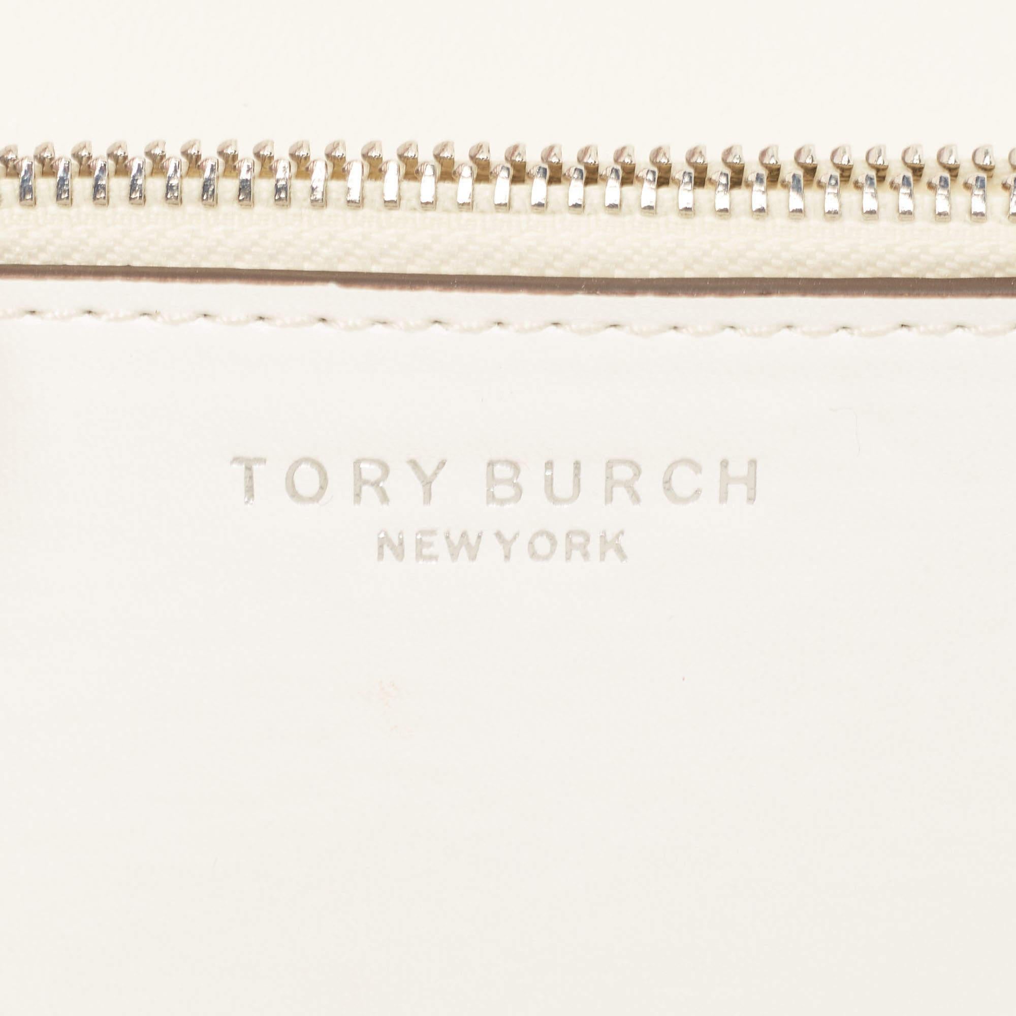 Tory Burch Beige Lizard Embossed Leather Small Eleanor Shoulder Bag 2
