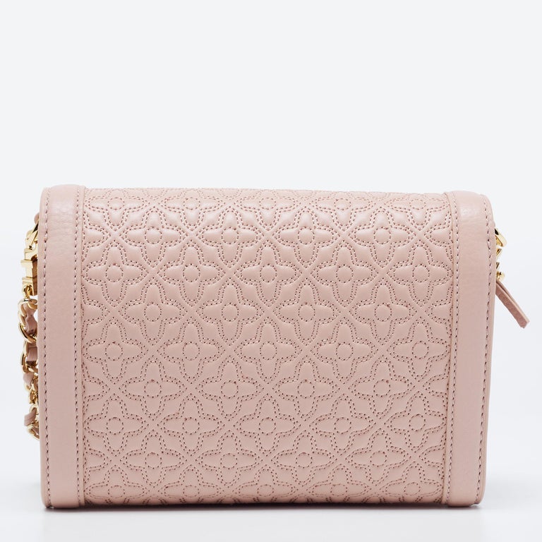 Tory Burch Beige Quilted Leather Bryant Crossbody Bag at 1stDibs