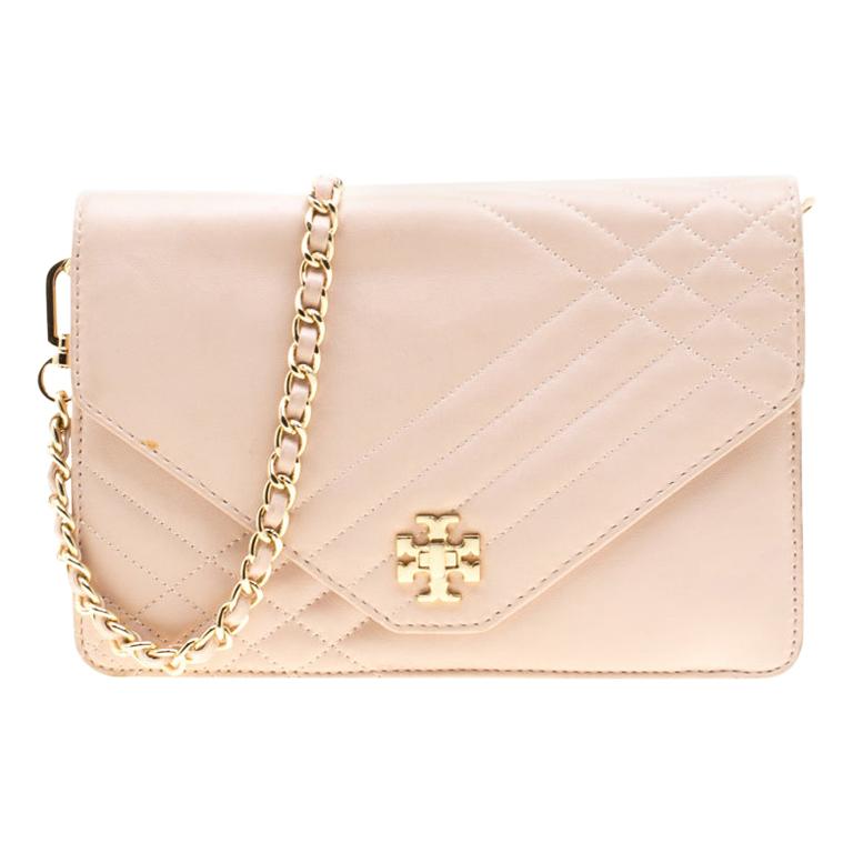 Tory Burch Beige Leather Crossbody Bag