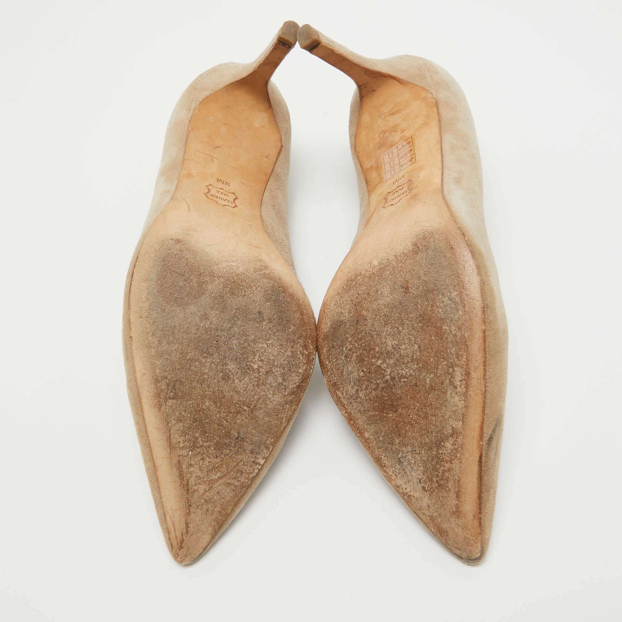 Tory Burch Beige Suede Elizabeth Pumps Size 39.5 For Sale 2