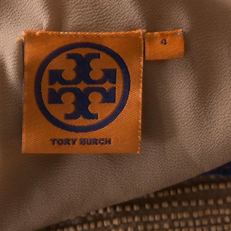 Tory Burch Beige Wooden Bead and Sequin Embellished Theresa Top S 1