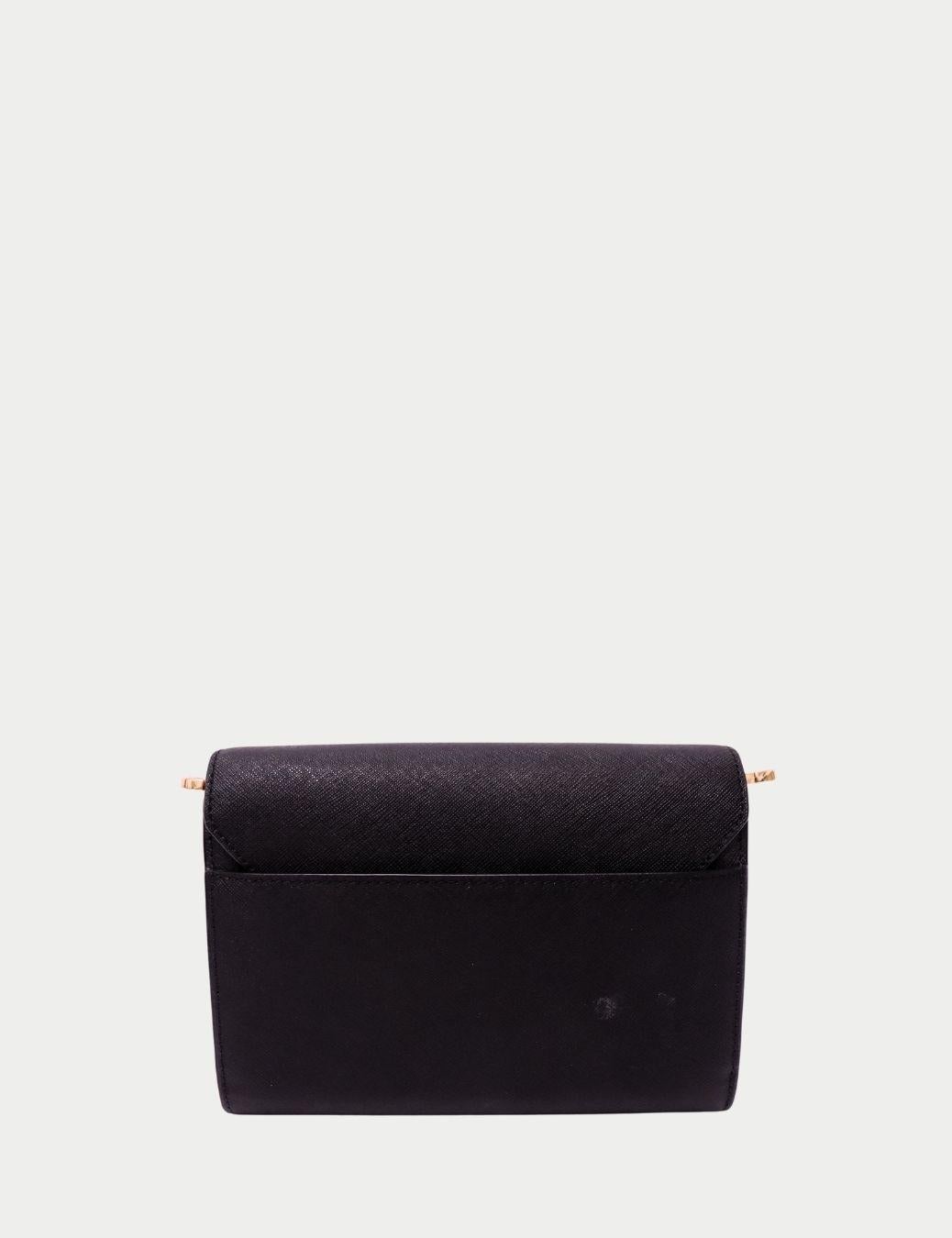 Noir Tory Burch - Sac à bandoulière noir avec chaîne dorée en vente